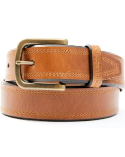 Front Page 17 Hawx Men's Smooth Brown Leather Belt