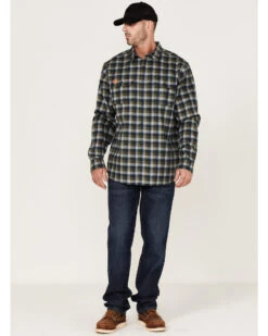 Hawx Men's FR Buffalo Plaid Print Long Sleeve Button-Down Work Shirt 9 Hawx Men's FR Buffalo Plaid Print Long Sleeve Button-Down Work Shirt -StyleHub Shop 2000357970 410 P2