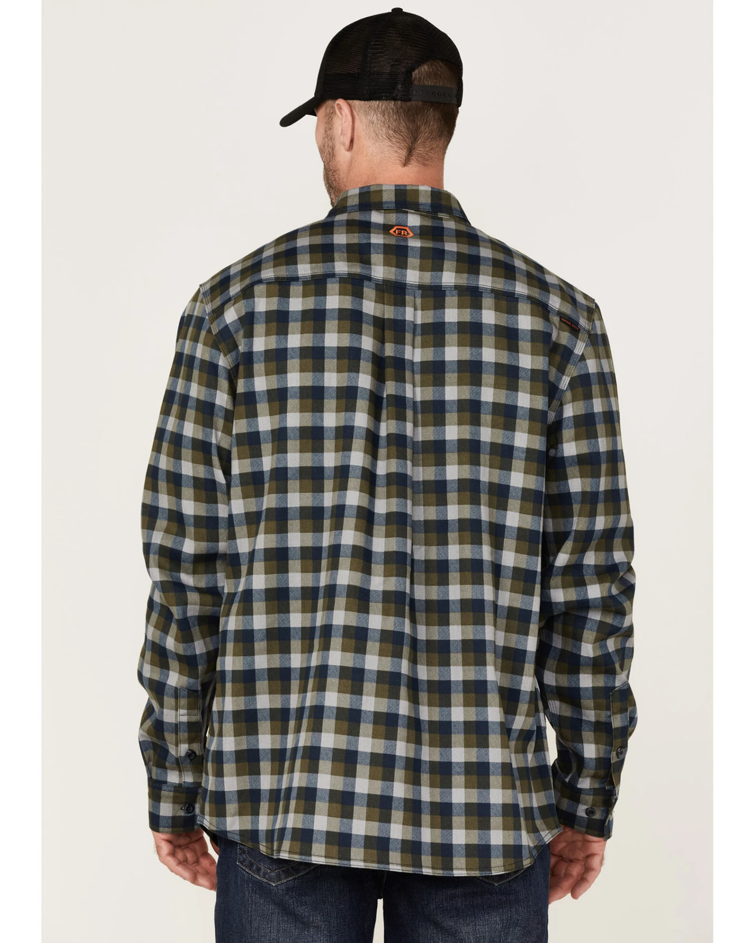 Hawx Men's FR Buffalo Plaid Print Long Sleeve Button-Down Work Shirt 4 Hawx Men's FR Buffalo Plaid Print Long Sleeve Button-Down Work Shirt - Image 2