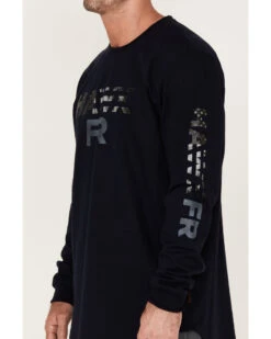 Hawx Men's FR Flag Logo Graphic Long Sleeve Work T-Shirt 9 Hawx Men's FR Flag Logo Graphic Long Sleeve Work T-Shirt -StyleHub Shop 2000357993 410 P3
