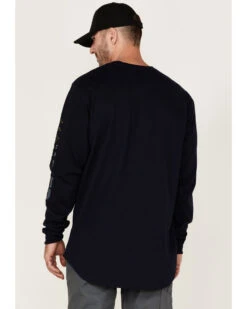 Hawx Men's FR Flag Logo Graphic Long Sleeve Work T-Shirt 8 Hawx Men's FR Flag Logo Graphic Long Sleeve Work T-Shirt -StyleHub Shop 2000357993 410 P4