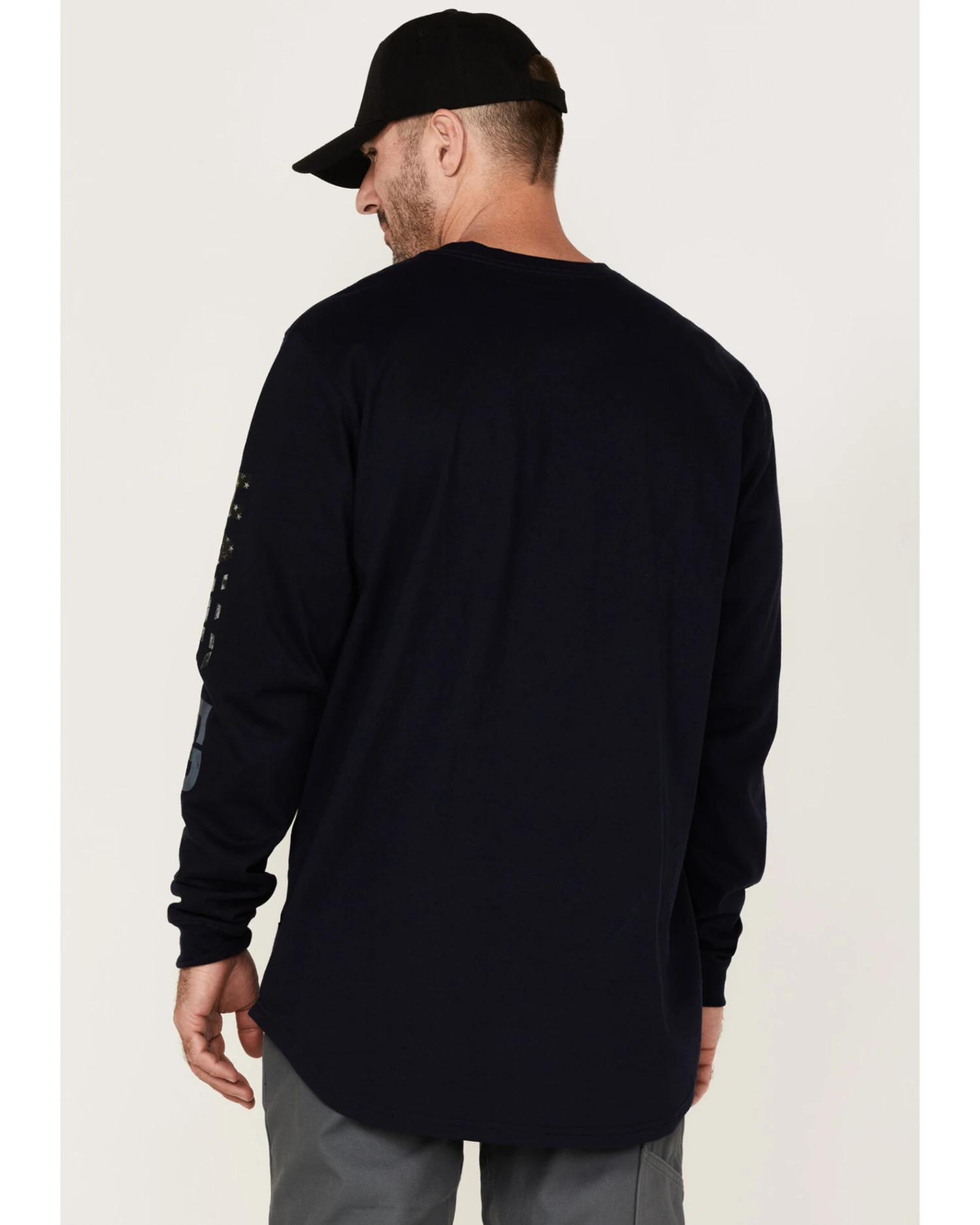Hawx Men's FR Flag Logo Graphic Long Sleeve Work T-Shirt 5 Hawx Men's FR Flag Logo Graphic Long Sleeve Work T-Shirt - Image 3