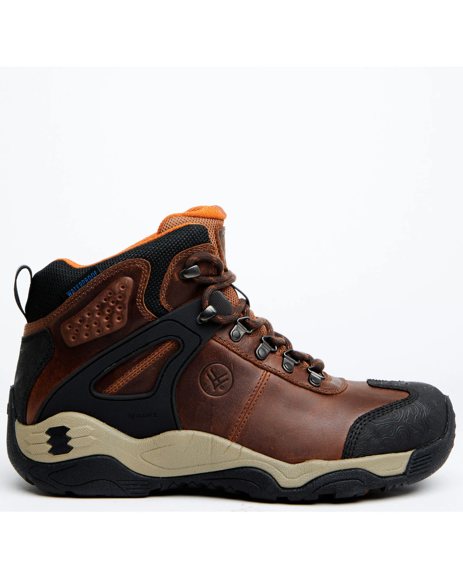 Hawx Men's Talon Dark Brown Umber Waterproof Lace-Up Work Boot - Broad Square Toe 9 Hawx Men's Talon Dark Brown Umber Waterproof Lace-Up Work Boot - Broad Square Toe - Image 7