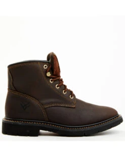 Hawx Men's Oily Crazy Horse 6" Lace-Up Soft Work Boots - Round Toe