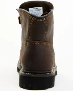 Hawx Men's Oily Crazy Horse 6" Lace-Up Soft Work Boots - Round Toe 12 Hawx Men's Oily Crazy Horse 6" Lace-Up Soft Work Boots - Round Toe -StyleHub Shop 2000360238 200 P5