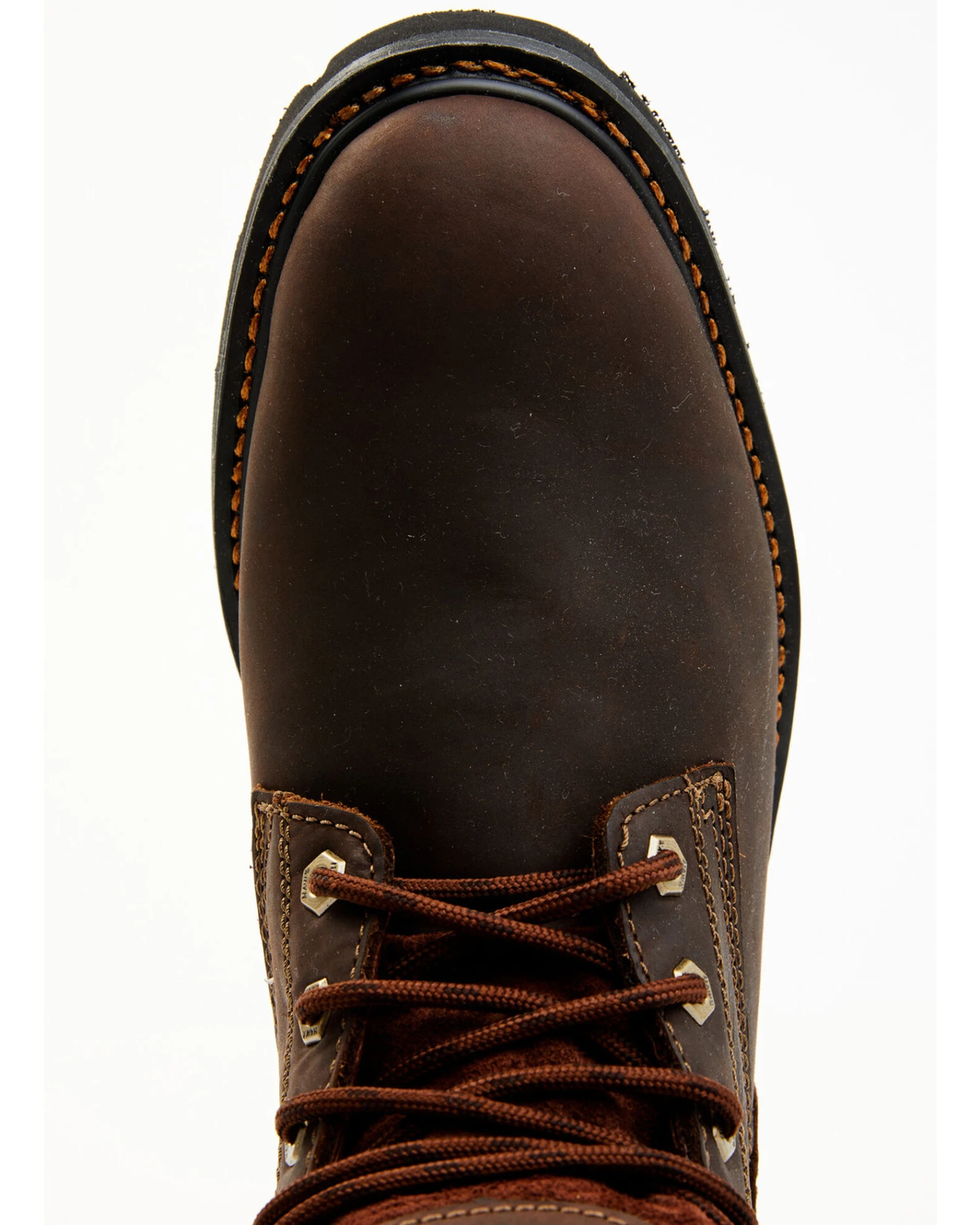 Hawx Men's Oily Crazy Horse 6" Lace-Up Soft Work Boots - Round Toe 4 Hawx Men's Oily Crazy Horse 6" Lace-Up Soft Work Boots - Round Toe - Image 2