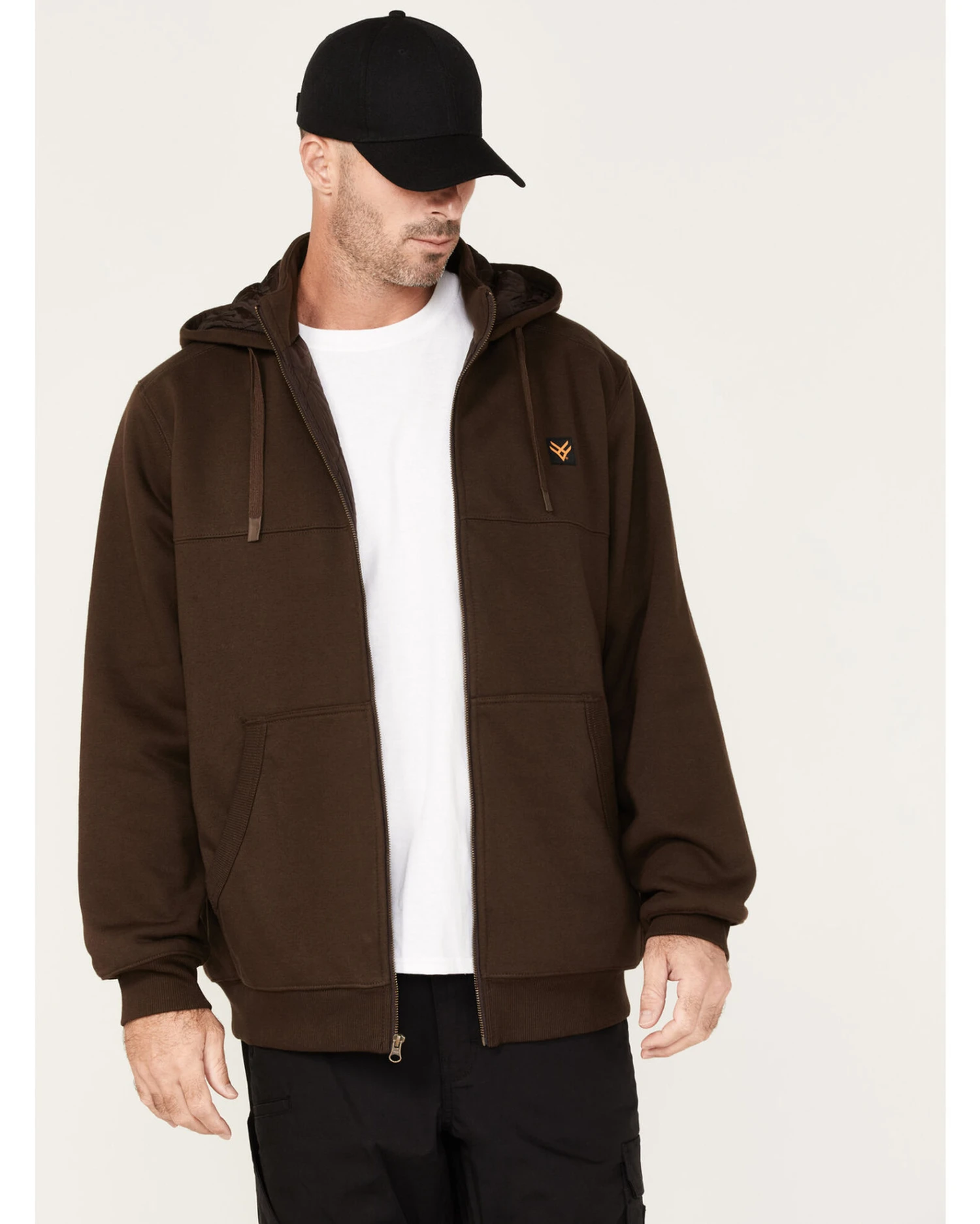 Hawx Men's Logo Quilted Hooded Zip Jacket 3 Hawx Men's Logo Quilted Hooded Zip Jacket