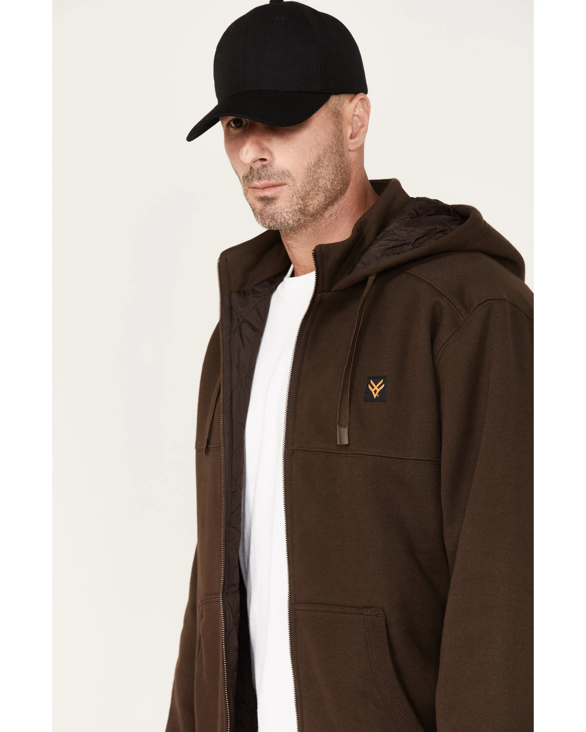 Hawx Men's Logo Quilted Hooded Zip Jacket 4 Hawx Men's Logo Quilted Hooded Zip Jacket - Image 2
