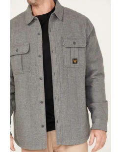 Hawx Men's Channel Quilted Flannel Button-Down Shirt Jacket