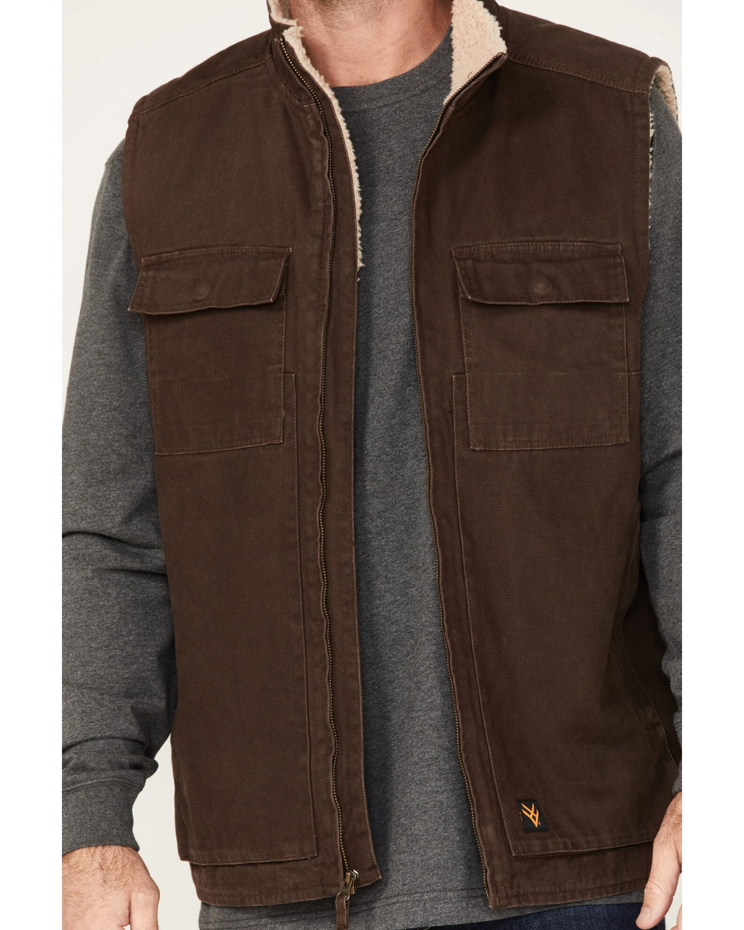 Hawx Men's Weathered Sherpa Lined Work Vest - Big & Tall 5 Hawx Men's Weathered Sherpa Lined Work Vest - Big & Tall - Image 3