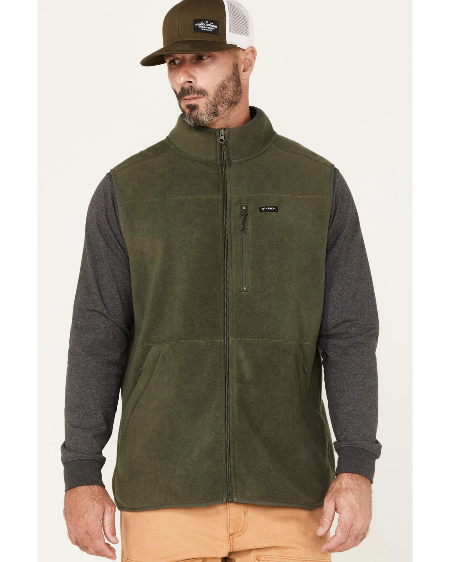 Hawx Men's Fleece Zip Vest 3 Hawx Men's Fleece Zip Vest