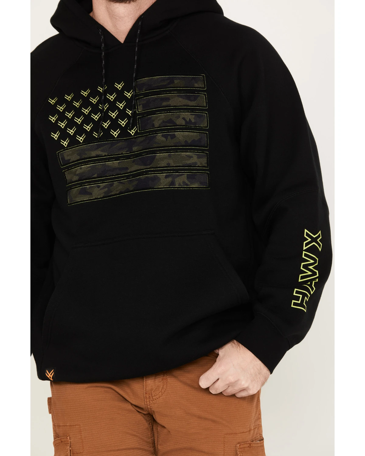 Hawx Men's Camo Flag Graphic Fleece Hooded Sweatshirt 5 Hawx Men's Camo Flag Graphic Fleece Hooded Sweatshirt - Image 3